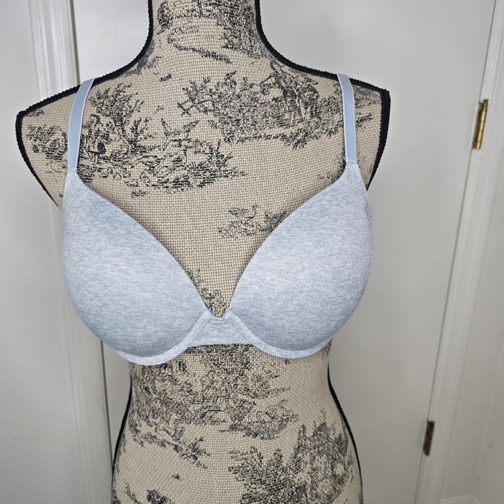 PINK Victoria's Secret Gray Wear Everywhere Push Up Bra with Molded Cups